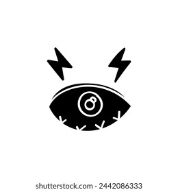 Hand Drawn flat icon for dry eyes