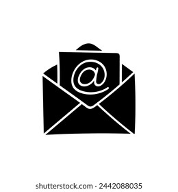 Icono plano dibujado a mano para correo electrónico