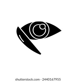 Hand Drawn flat icon for eye surgery