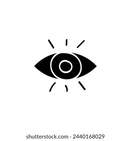 Icono plano dibujado a mano para el ojo