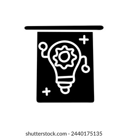 Hand Drawn flat icon for idea