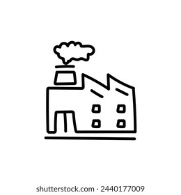 Hand Drawn flat icon for industry