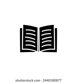 Hand Drawn flat icon for open book