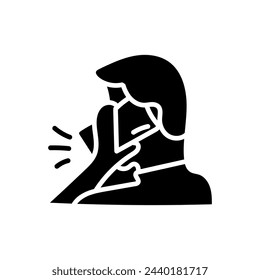 Hand Drawn flat icon for phone call