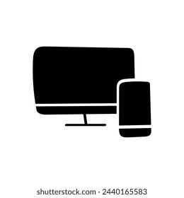 Icono plano dibujado a mano para el teléfono portátil de los dispositivos inteligentes del equipo