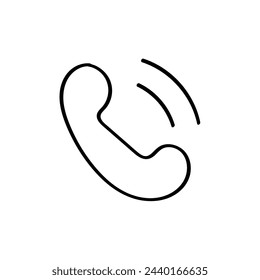 Hand Drawn flat icon for telephone