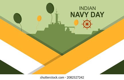 Ilustración del día de la marina india dibujada a mano