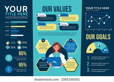 Hand drawn flat infographic element template set