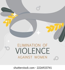 Hand drawn flat international day for the elimination of violence against women