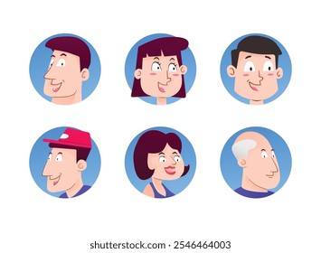 Hand Drawn Flat Profile or Avatar Illustration