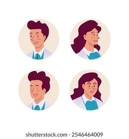 Hand Drawn Flat Profile or Avatar Illustration