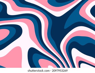 Hand Drawn Flat Psychedelic Groovy Background