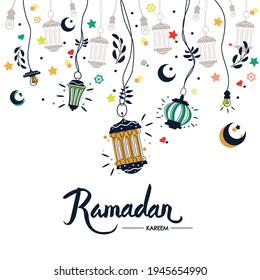 Hand Drawn Flat Ramadan Celebration Vector Design