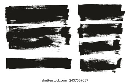 Hand Drawn Flat Sponge Regular Artist Brush Long Background Mix High Detail Abstract Vector Background Mix Set 
