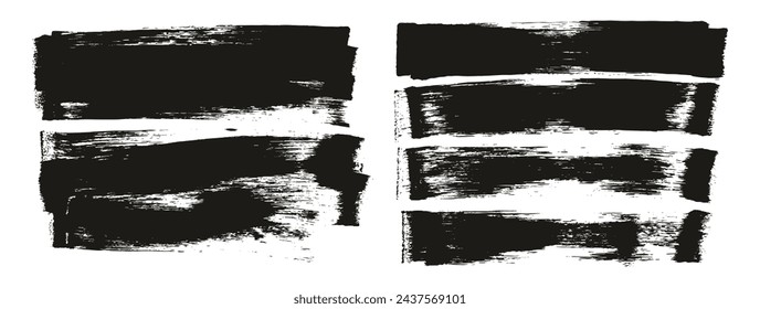 Hand Drawn Flat Sponge Regular Artist Brush Long Background Mix High Detail Abstract Vector Background Mix Set 