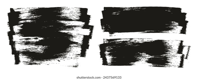 Hand Drawn Flat Sponge Regular Artist Brush Long Background Mix High Detail Abstract Vector Background Mix Set 