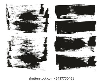 Hand Drawn Flat Sponge Regular Artist Brush Long Background Mix High Detail Abstract Vector Background Mix Set 