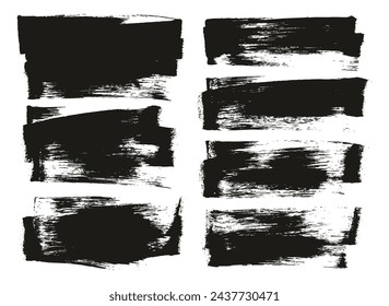 Hand Drawn Flat Sponge Regular Artist Brush Long Background Mix High Detail Abstract Vector Background Mix Set 