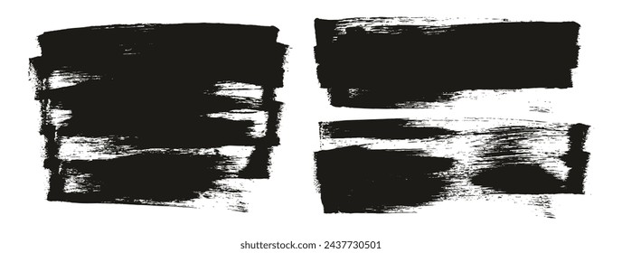 Hand Drawn Flat Sponge Regular Artist Brush Long Background Mix High Detail Abstract Vector Background Mix Set 