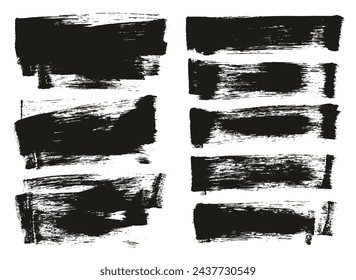 Hand Drawn Flat Sponge Regular Artist Brush Long Background Mix High Detail Abstract Vector Background Mix Set 