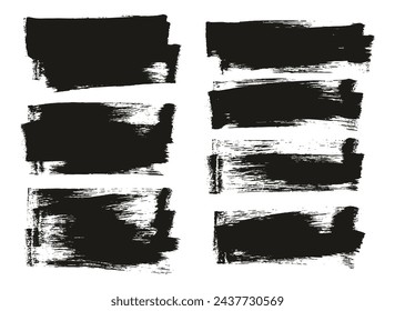 Hand Drawn Flat Sponge Regular Artist Brush Long Background Mix High Detail Abstract Vector Background Mix Set 