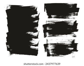 Esponja plana dibujada a mano Cepillo de artista regular Fondo largo Mezcla de fondo abstracto de alto detalle Vector Conjunto de mezcla 