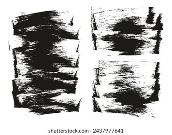 Hand Drawn Flat Sponge Regular Artist Brush Long Background Mix High Detail Abstract Vector Background Mix Set 