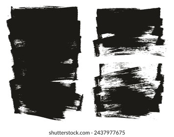 Hand Drawn Flat Sponge Regular Artist Brush Long Background Mix High Detail Abstract Vector Background Mix Set 