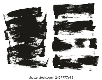 Hand Drawn Flat Sponge Regular Artist Brush Long Background Mix High Detail Abstract Vector Background Mix Set 