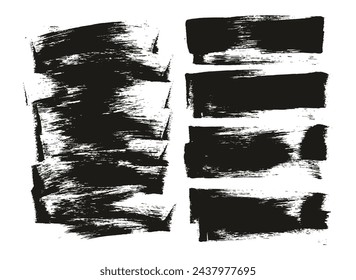 Hand Drawn Flat Sponge Regular Artist Brush Long Background Mix High Detail Abstract Vector Background Mix Set 