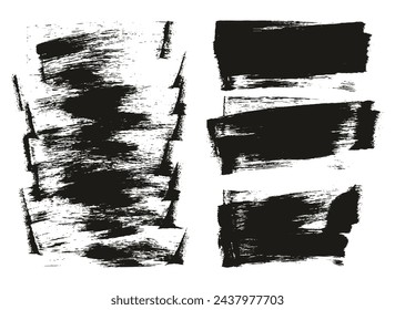 Hand Drawn Flat Sponge Regular Artist Brush Long Background Mix High Detail Abstract Vector Background Mix Set 
