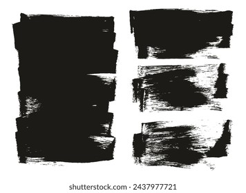 Hand Drawn Flat Sponge Regular Artist Brush Long Background Mix High Detail Abstract Vector Background Mix Set 