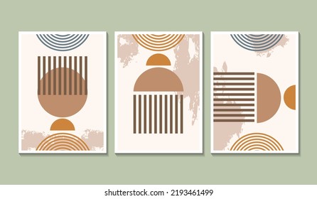 Handgezeichnete Flachdesign-Boho-Wandkunst