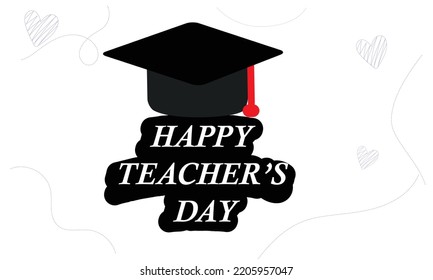 Hand drawn flat teachers' day social media post template design 2022, Illustration 