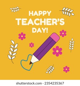 Diseño de la celebración del día de los profesores dibujados a mano