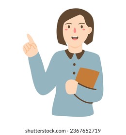 hand drawn flat teachers day illustration