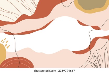 Hand drawn flat terracotta background