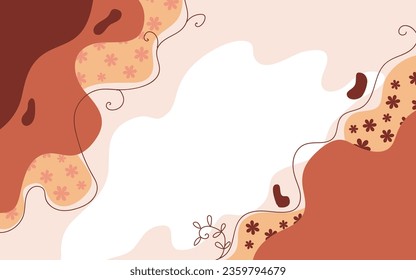 Hand drawn flat terracotta background