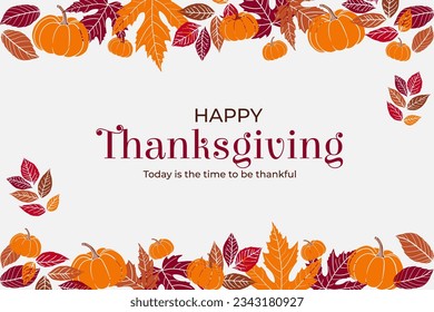 hand drawn flat thanksgiving background