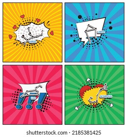 Hand drawn flat trendy cartoon elements collection The Constellation