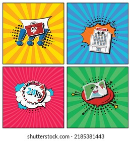 Colección de elementos de dibujos a la moda a la mano El rescate