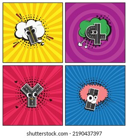 Hand drawn flat trendy cartoon elements collection Road