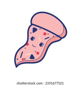 Hand drawn flat trendy cartoon restaurant