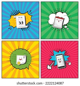 Colección de elementos de dibujos a la moda a la mano Dieta