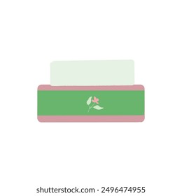 Ilustración vectorial plana dibujada a mano con productos cosméticos. Embalaje para el cuidado de la piel: tarro de crema en colores verde pastel y rosa. Perfecto para la tienda, decoración del hogar, pegatinas, tarjetas, volantes