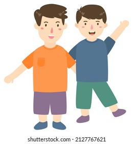Hand drawn flat world children's day