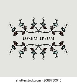 concepto de logotipo de flora dibujado a mano, archivo vectorial editable para todas sus necesidades gráficas.