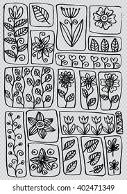 Hand drawn floral