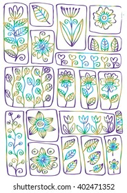 Hand drawn floral