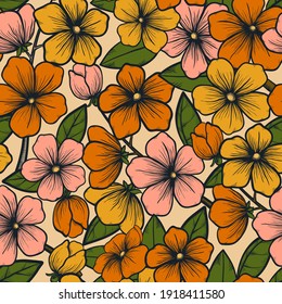 Hand drawn floral abstract pattern. Creative contemporary seamless pattern. design for greeting cards and invitations of the wedding, birthday, Valentine's Day.